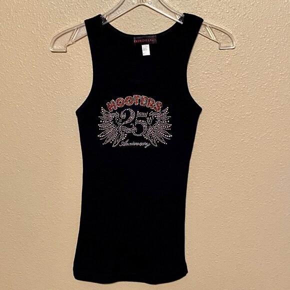 Diane Dal Lago Tops - VINTAGE Rare Diane Dal Lago Hooters Rhinestone 25th Anniversary Tank Top Size L